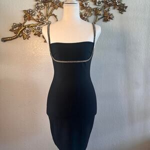 Superdown black rhinestone strap